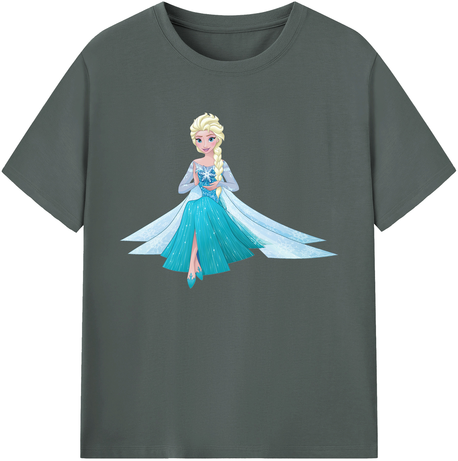 （画像用） アナと雪の女王 アンナ エルサ Frozen Anna Elsa 綿100％ メンズ半袖Tシャツ｜肌触りやわらか＆通気性